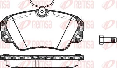 Remsa 0382.00 - Комплект спирачно феродо, дискови спирачки vvparts.bg