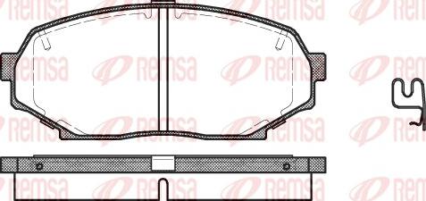 Remsa 0338.12 - Комплект спирачно феродо, дискови спирачки vvparts.bg