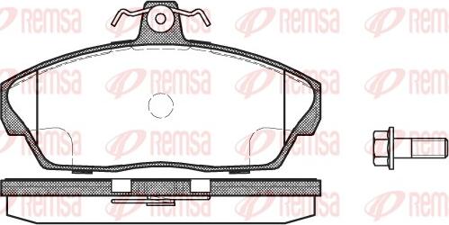 Remsa 0337.10 - Комплект спирачно феродо, дискови спирачки vvparts.bg