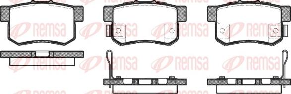 Remsa 0325.52 - Комплект спирачно феродо, дискови спирачки vvparts.bg