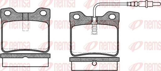 Remsa 0321.02 - Комплект спирачно феродо, дискови спирачки vvparts.bg