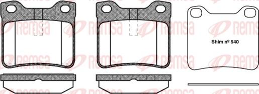 Remsa 0321.10 - Комплект спирачно феродо, дискови спирачки vvparts.bg