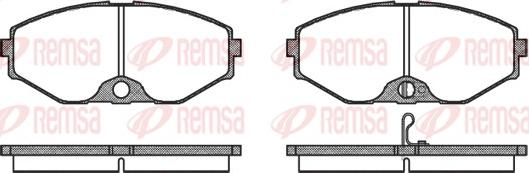 Remsa 0375.02 - Комплект спирачно феродо, дискови спирачки vvparts.bg