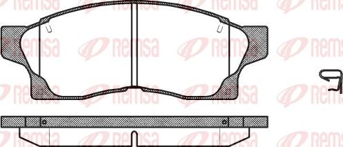 Remsa 0377.00 - Комплект спирачно феродо, дискови спирачки vvparts.bg