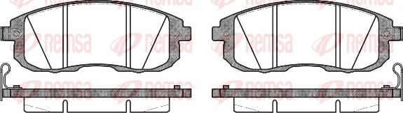 Remsa 0293.14 - Комплект спирачно феродо, дискови спирачки vvparts.bg