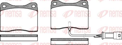 Remsa 0249.02 - Комплект спирачно феродо, дискови спирачки vvparts.bg