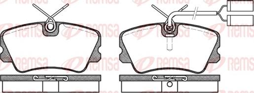 Remsa 0259.02 - Комплект спирачно феродо, дискови спирачки vvparts.bg