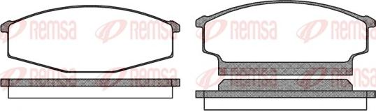 Remsa 0256.00 - Комплект спирачно феродо, дискови спирачки vvparts.bg