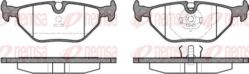 Remsa 0265.00 - Комплект спирачно феродо, дискови спирачки vvparts.bg