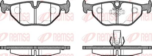Remsa 0265.15 - Комплект спирачно феродо, дискови спирачки vvparts.bg