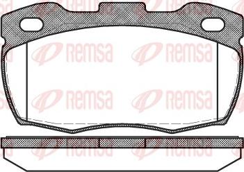 Remsa 0266.10 - Комплект спирачно феродо, дискови спирачки vvparts.bg