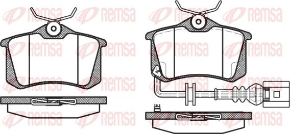 Remsa 0263.41 - Комплект спирачно феродо, дискови спирачки vvparts.bg