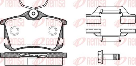 Remsa 0263.50 - Комплект спирачно феродо, дискови спирачки vvparts.bg