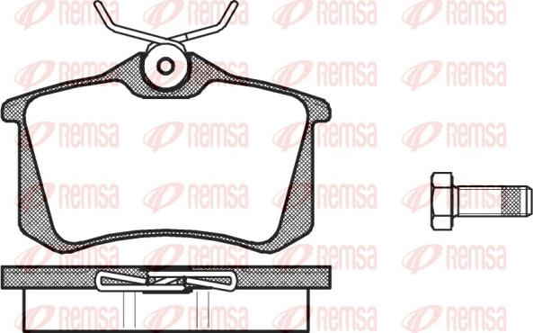 Remsa 0263.00 - Комплект спирачно феродо, дискови спирачки vvparts.bg