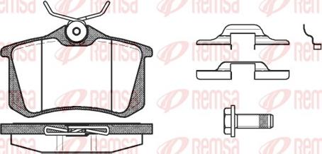 Remsa 0263.16 - Комплект спирачно феродо, дискови спирачки vvparts.bg