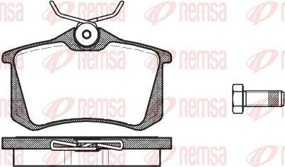 Remsa 0263.10 - Комплект спирачно феродо, дискови спирачки vvparts.bg