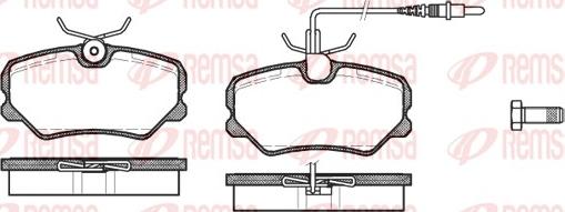 Remsa 0262.02 - Комплект спирачно феродо, дискови спирачки vvparts.bg