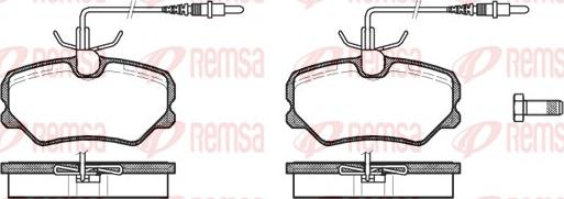 Remsa 0262.12 - Комплект спирачно феродо, дискови спирачки vvparts.bg