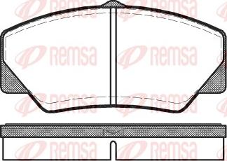 Remsa 0206.00 - Комплект спирачно феродо, дискови спирачки vvparts.bg