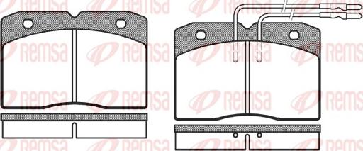 Remsa 0211.04 - Комплект спирачно феродо, дискови спирачки vvparts.bg
