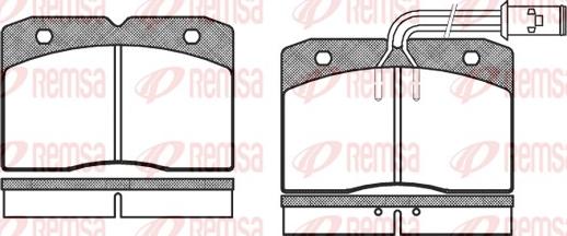 Remsa 0211.12 - Комплект спирачно феродо, дискови спирачки vvparts.bg