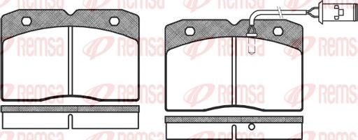 Remsa 0211.22 - Комплект спирачно феродо, дискови спирачки vvparts.bg