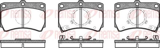 Remsa 0212.02 - Комплект спирачно феродо, дискови спирачки vvparts.bg