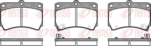 Remsa 0212.12 - Комплект спирачно феродо, дискови спирачки vvparts.bg