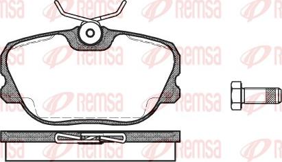 Remsa 0280.00 - Комплект спирачно феродо, дискови спирачки vvparts.bg