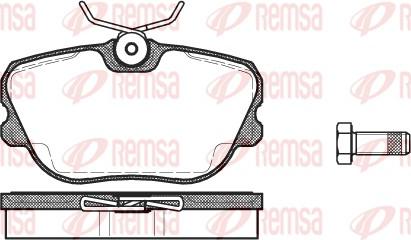 Remsa 0280.10 - Комплект спирачно феродо, дискови спирачки vvparts.bg