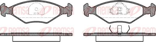 Remsa 0281.10 - Комплект спирачно феродо, дискови спирачки vvparts.bg