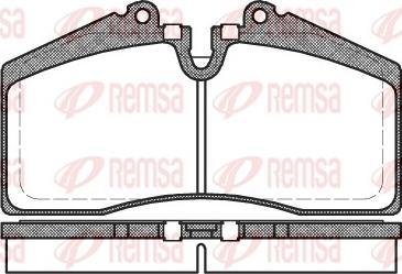 Remsa 0288.00 - Комплект спирачно феродо, дискови спирачки vvparts.bg