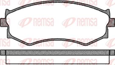 Remsa 0287.00 - Комплект спирачно феродо, дискови спирачки vvparts.bg