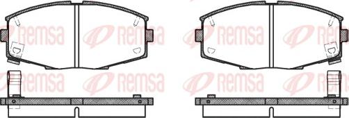 Remsa 0225.04 - Комплект спирачно феродо, дискови спирачки vvparts.bg