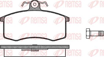 Remsa 0221.00 - Комплект спирачно феродо, дискови спирачки vvparts.bg
