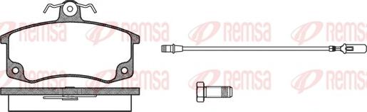 Remsa 0221.02 - Комплект спирачно феродо, дискови спирачки vvparts.bg