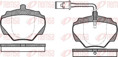 Remsa 0222.01 - Комплект спирачно феродо, дискови спирачки vvparts.bg