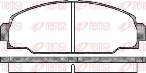 Remsa 0274.00 - Комплект спирачно феродо, дискови спирачки vvparts.bg