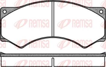 Remsa 0277.00 - Комплект спирачно феродо, дискови спирачки vvparts.bg