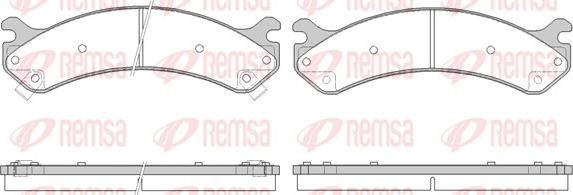 Remsa 0756.02 - Комплект спирачно феродо, дискови спирачки vvparts.bg