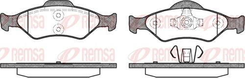 Remsa 0765.00 - Комплект спирачно феродо, дискови спирачки vvparts.bg