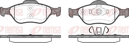 Remsa 0766.00 - Комплект спирачно феродо, дискови спирачки vvparts.bg
