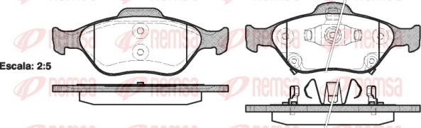 Remsa 0766.12 - Комплект спирачно феродо, дискови спирачки vvparts.bg