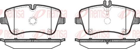 Remsa 0768.00 - Комплект спирачно феродо, дискови спирачки vvparts.bg