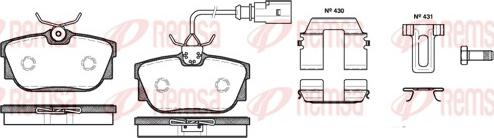 Remsa 0767.12 - Комплект спирачно феродо, дискови спирачки vvparts.bg