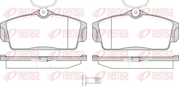 Remsa 0704.10 - Комплект спирачно феродо, дискови спирачки vvparts.bg