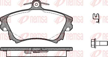 Remsa 0708.02 - Комплект спирачно феродо, дискови спирачки vvparts.bg