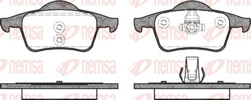 Remsa 0714.00 - Комплект спирачно феродо, дискови спирачки vvparts.bg