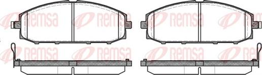Remsa 0711.04 - Комплект спирачно феродо, дискови спирачки vvparts.bg