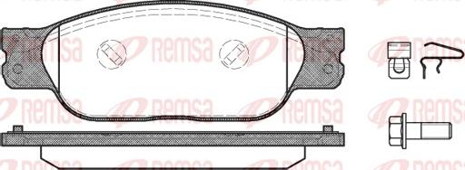 Remsa 0731.10 - Комплект спирачно феродо, дискови спирачки vvparts.bg